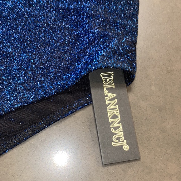 NWT BLANKNYC Denim Star Woman Shimmer Mock Neck Bodysuit - Picture 8 of 12